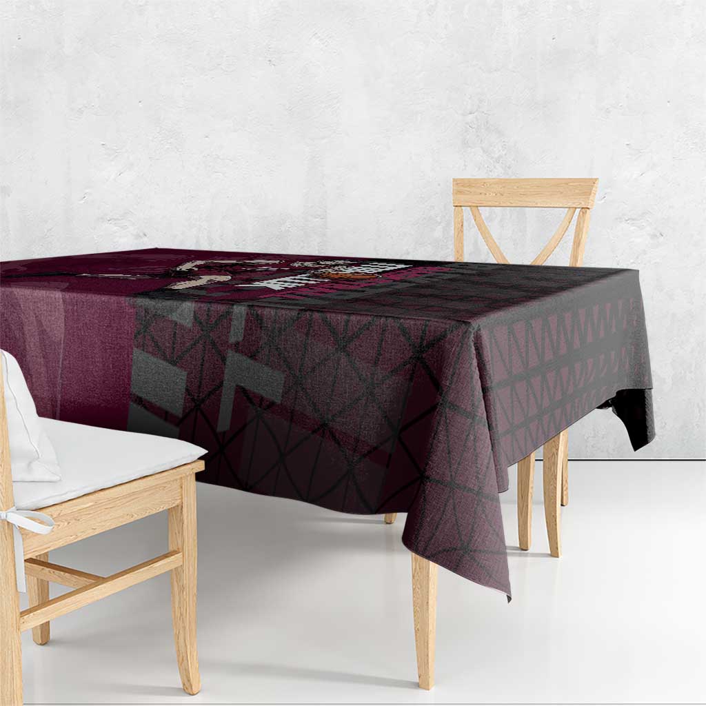 Mihawk One Piece Basketball Tablecloth Aggressive Pose - The Mazicc