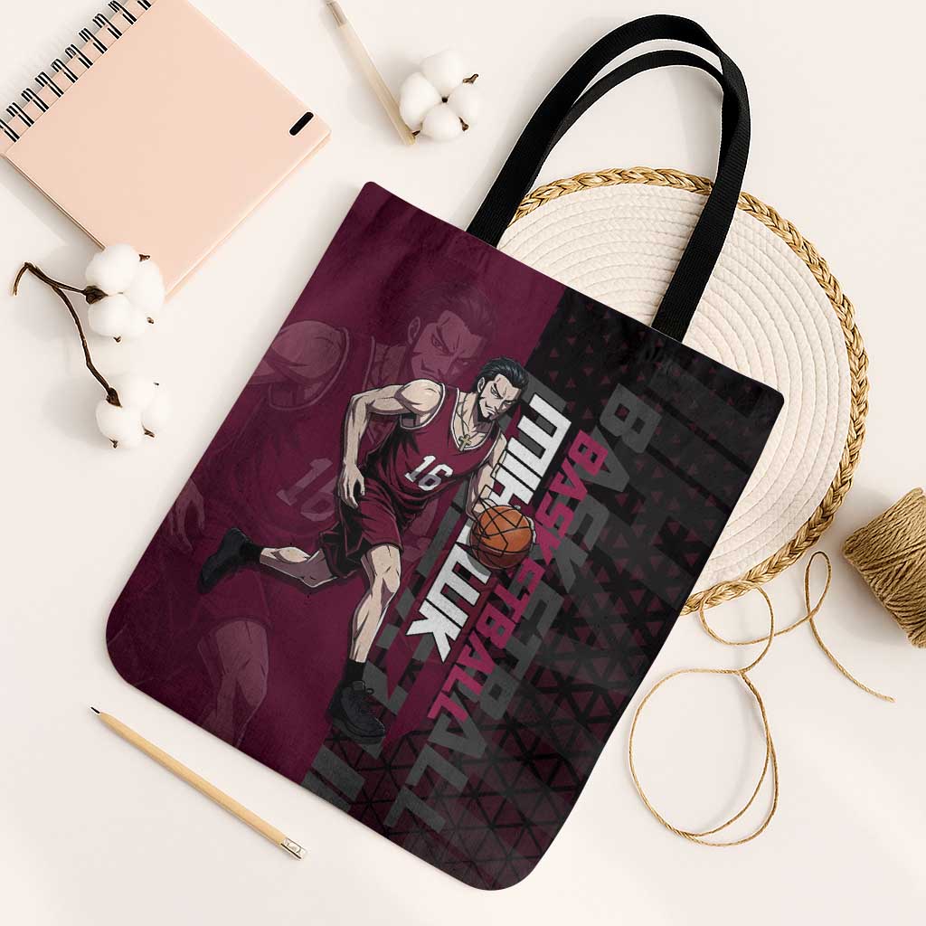 Mihawk One Piece Basketball Tote Bag Aggressive Pose - The Mazicc