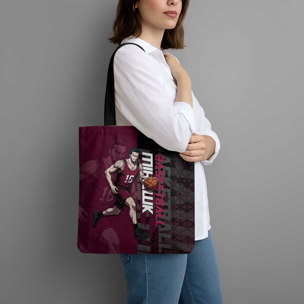 Mihawk One Piece Basketball Tote Bag Aggressive Pose - The Mazicc