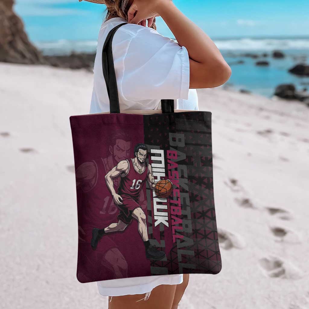 Mihawk One Piece Basketball Tote Bag Aggressive Pose - The Mazicc
