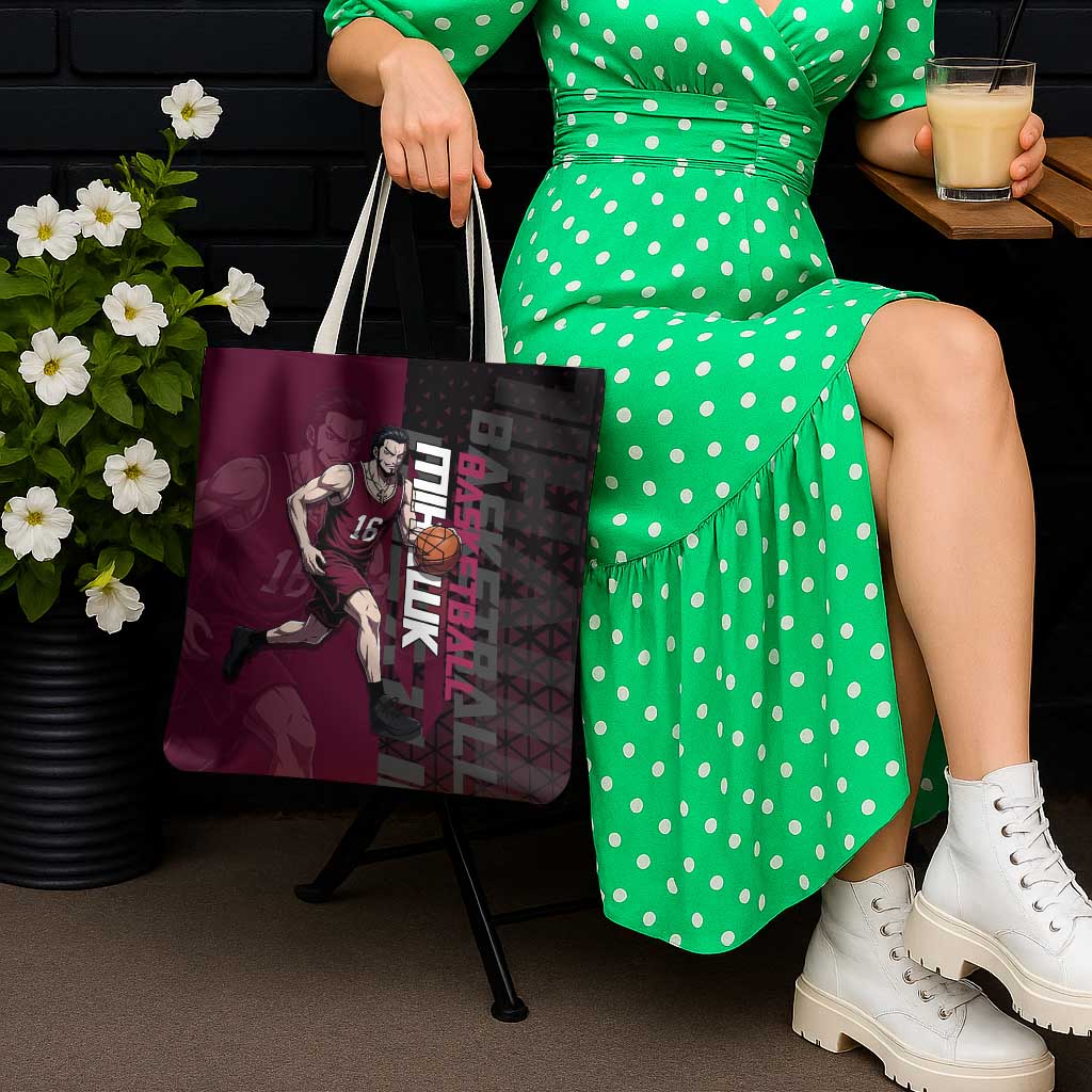 Mihawk One Piece Basketball Tote Bag Aggressive Pose - The Mazicc