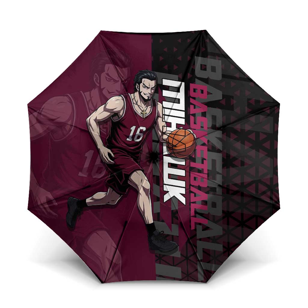 Mihawk One Piece Basketball Umbrella Aggressive Pose - The Mazicc