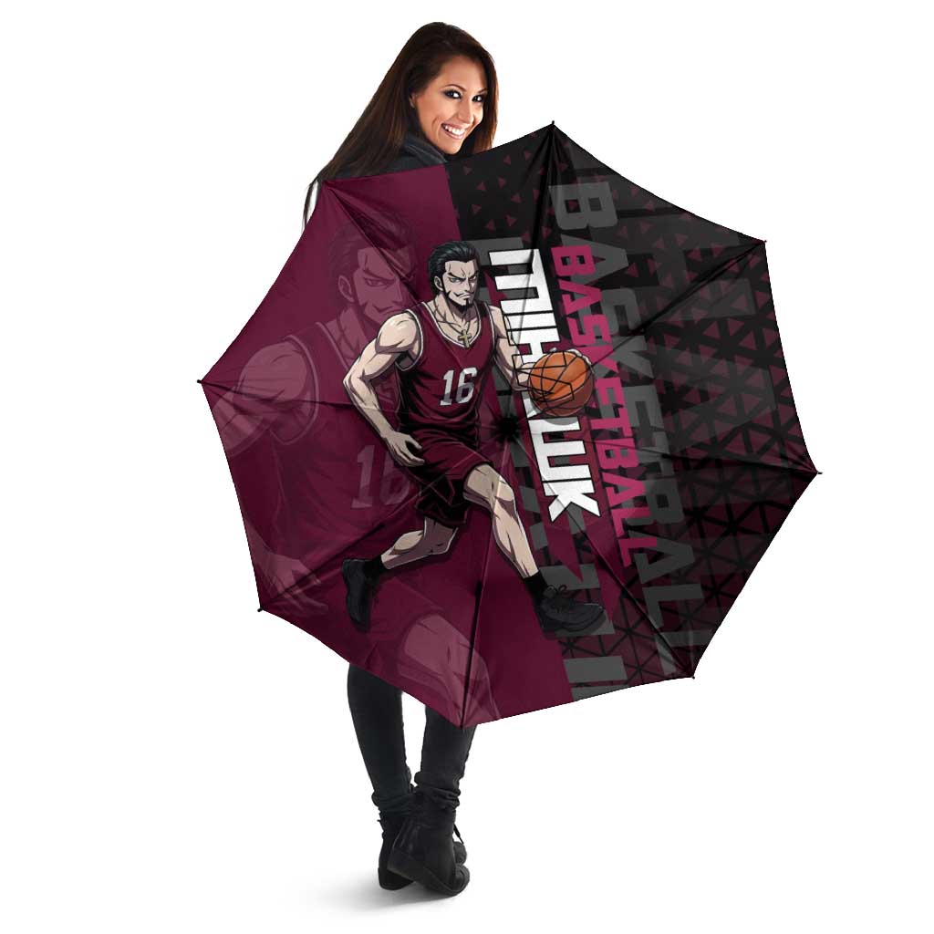 Mihawk One Piece Basketball Umbrella Aggressive Pose - The Mazicc