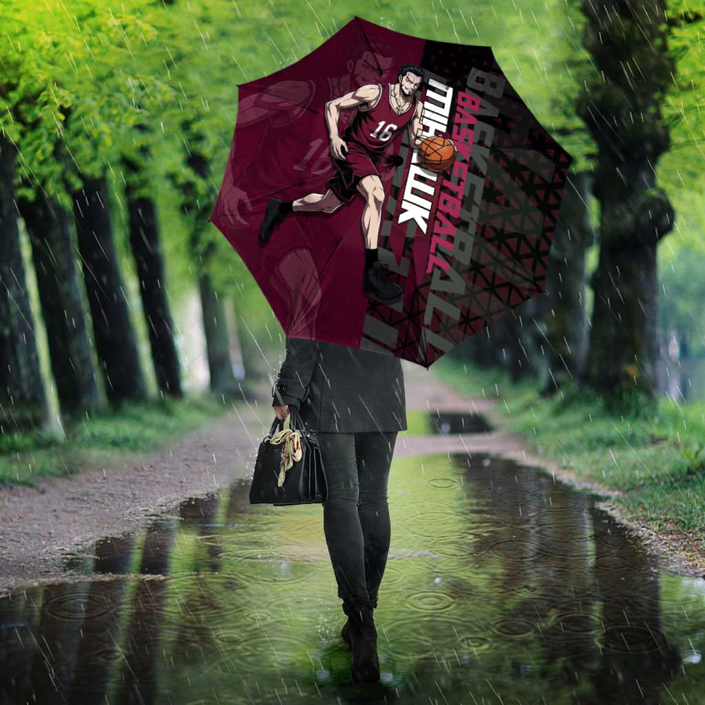 Mihawk One Piece Basketball Umbrella Aggressive Pose - The Mazicc