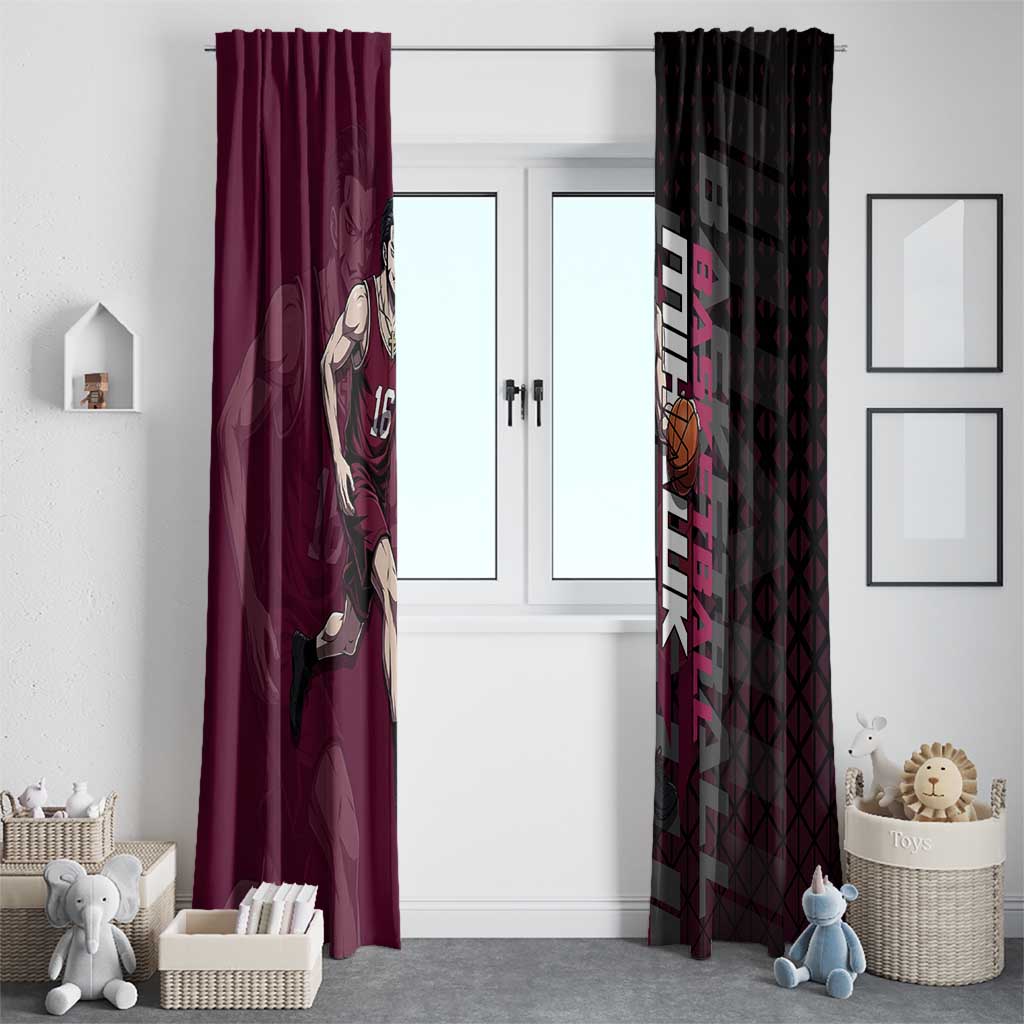 Mihawk One Piece Basketball Window Curtain Aggressive Pose - The Mazicc