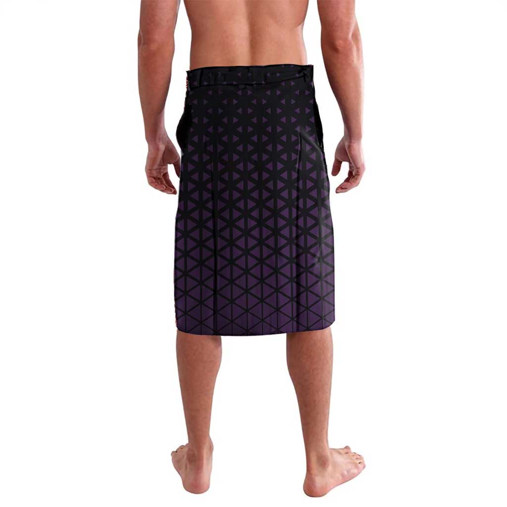 Marco One Piece Basketball Theme Purple and Black Design Lavalava with Phoenix Emblem and Action Pose - The Mazicc