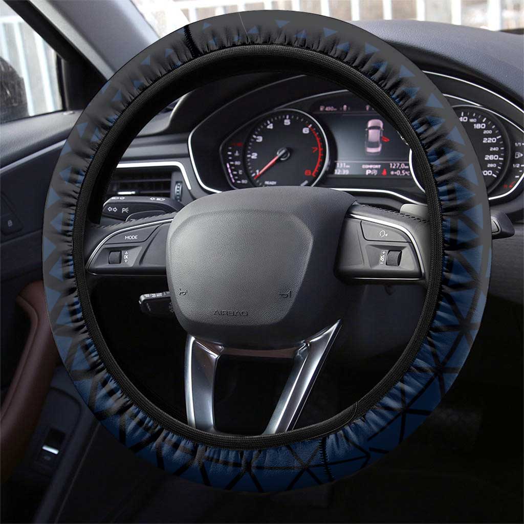 Luffy Gear 5 One Piece Basketball Theme White and Black Design Steering Wheel Cover with Straw Hat Emblem and Dynamic Action Pose - The Mazicc