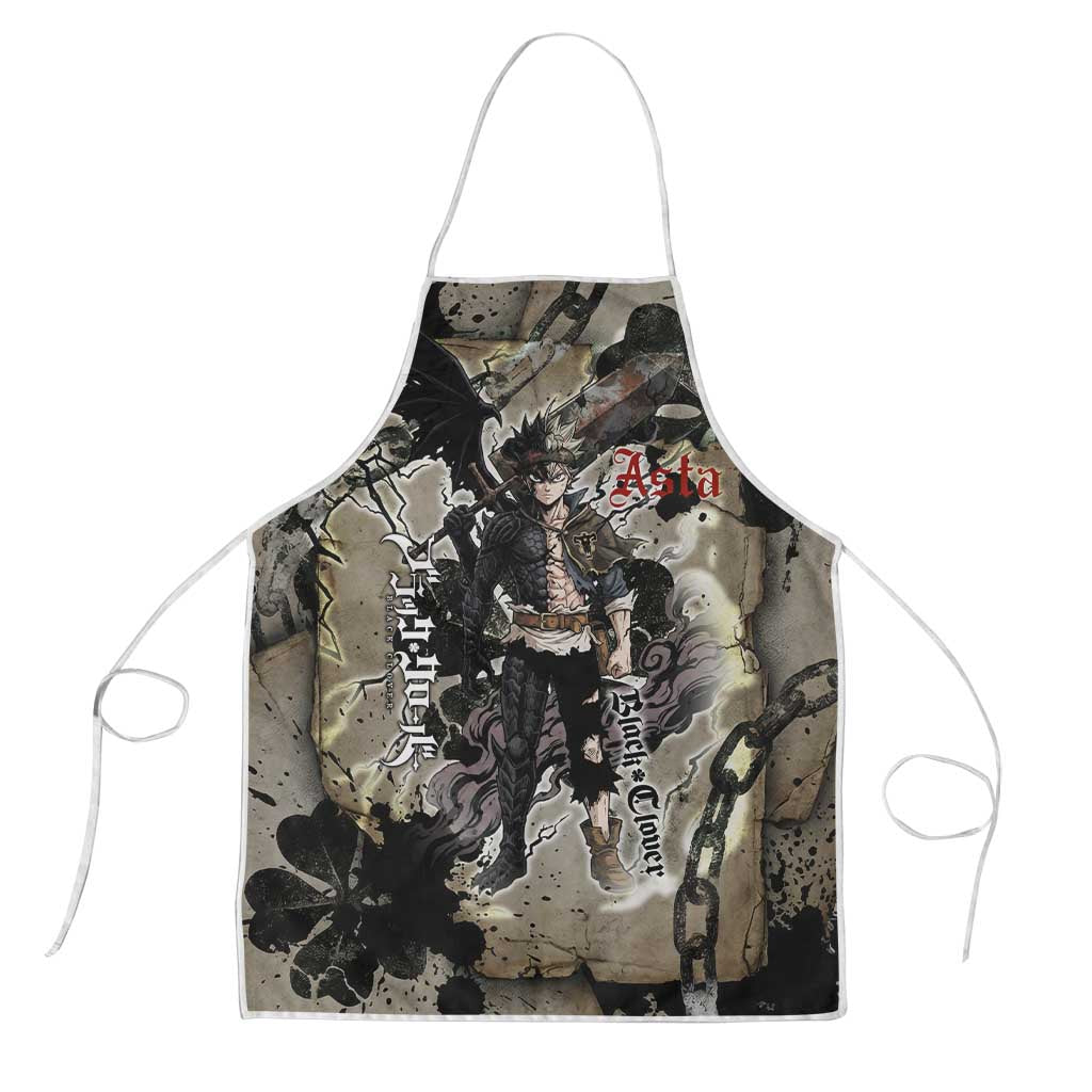 Asta Black Clover Apron Grunge Anime Style with Gothic Clover Symbolism