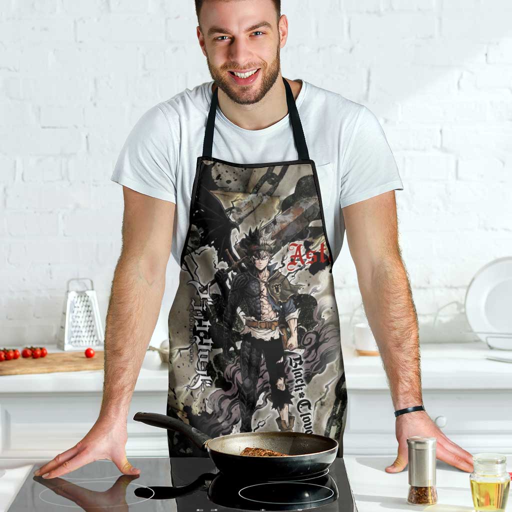 Asta Black Clover Apron Grunge Anime Style with Gothic Clover Symbolism