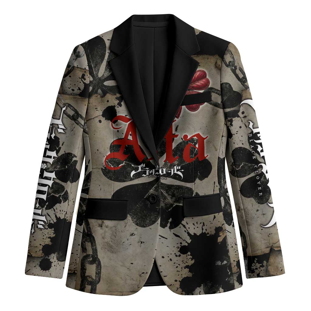 Asta Black Clover Blazer Grunge Anime Style with Gothic Clover Symbolism