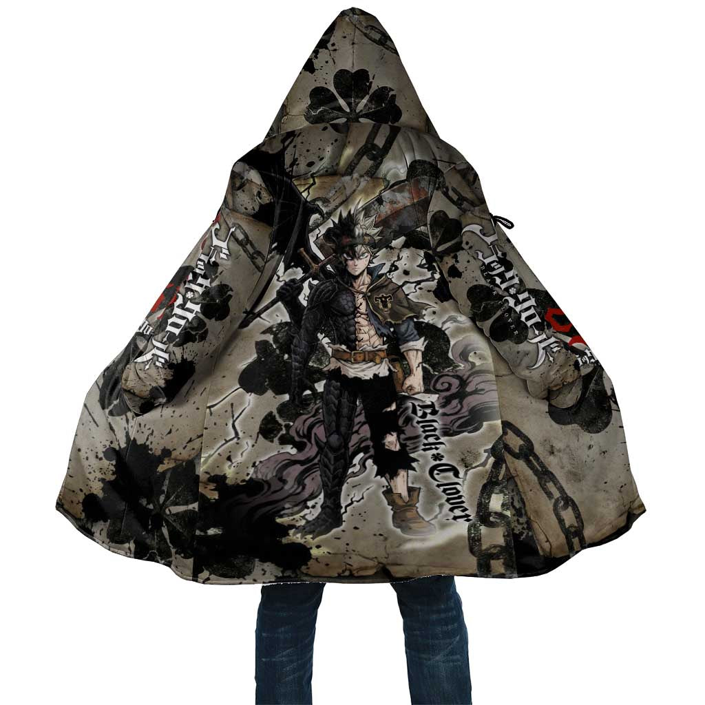 Asta Black Clover Cloak Grunge Anime Style with Gothic Clover Symbolism