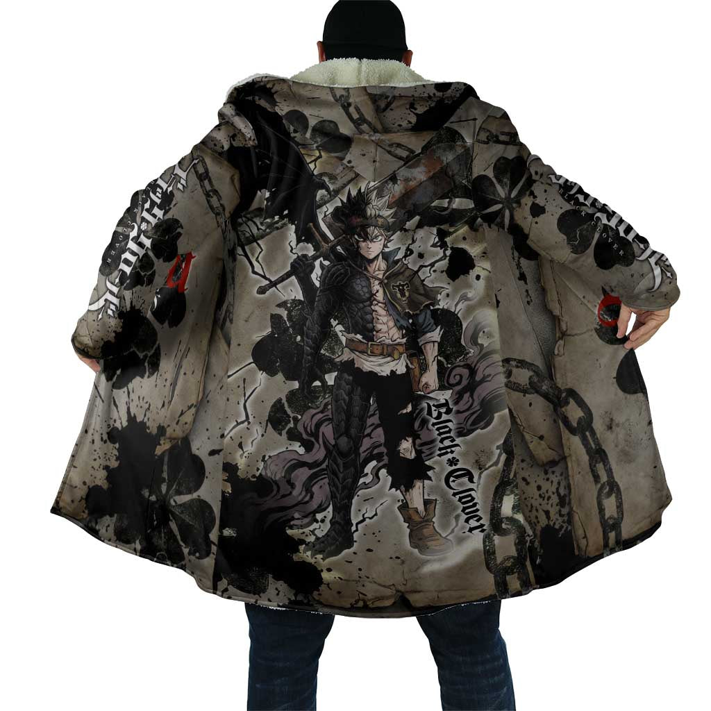 Asta Black Clover Cloak Grunge Anime Style with Gothic Clover Symbolism