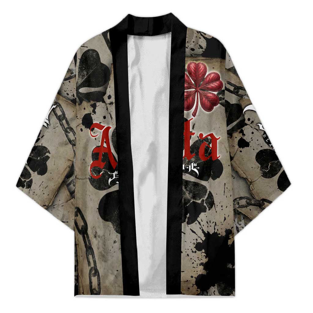 Asta Black Clover Kimono Grunge Anime Style with Gothic Clover Symbolism
