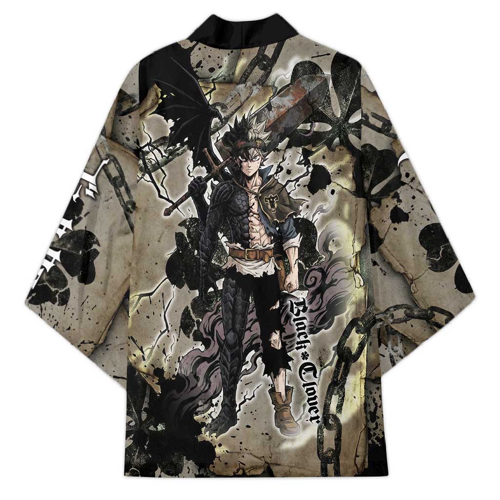 Asta Black Clover Kimono Grunge Anime Style with Gothic Clover Symbolism