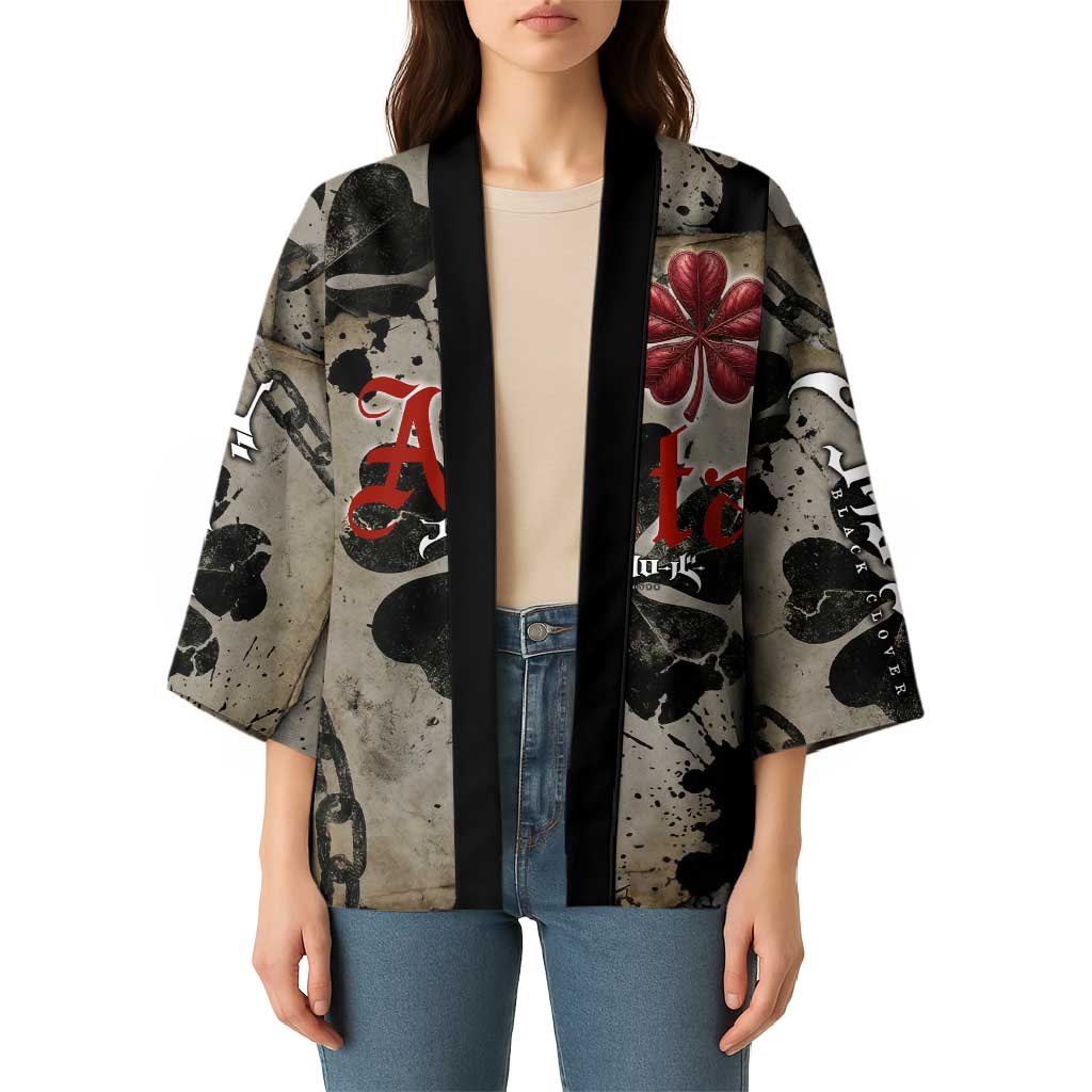 Asta Black Clover Kimono Grunge Anime Style with Gothic Clover Symbolism