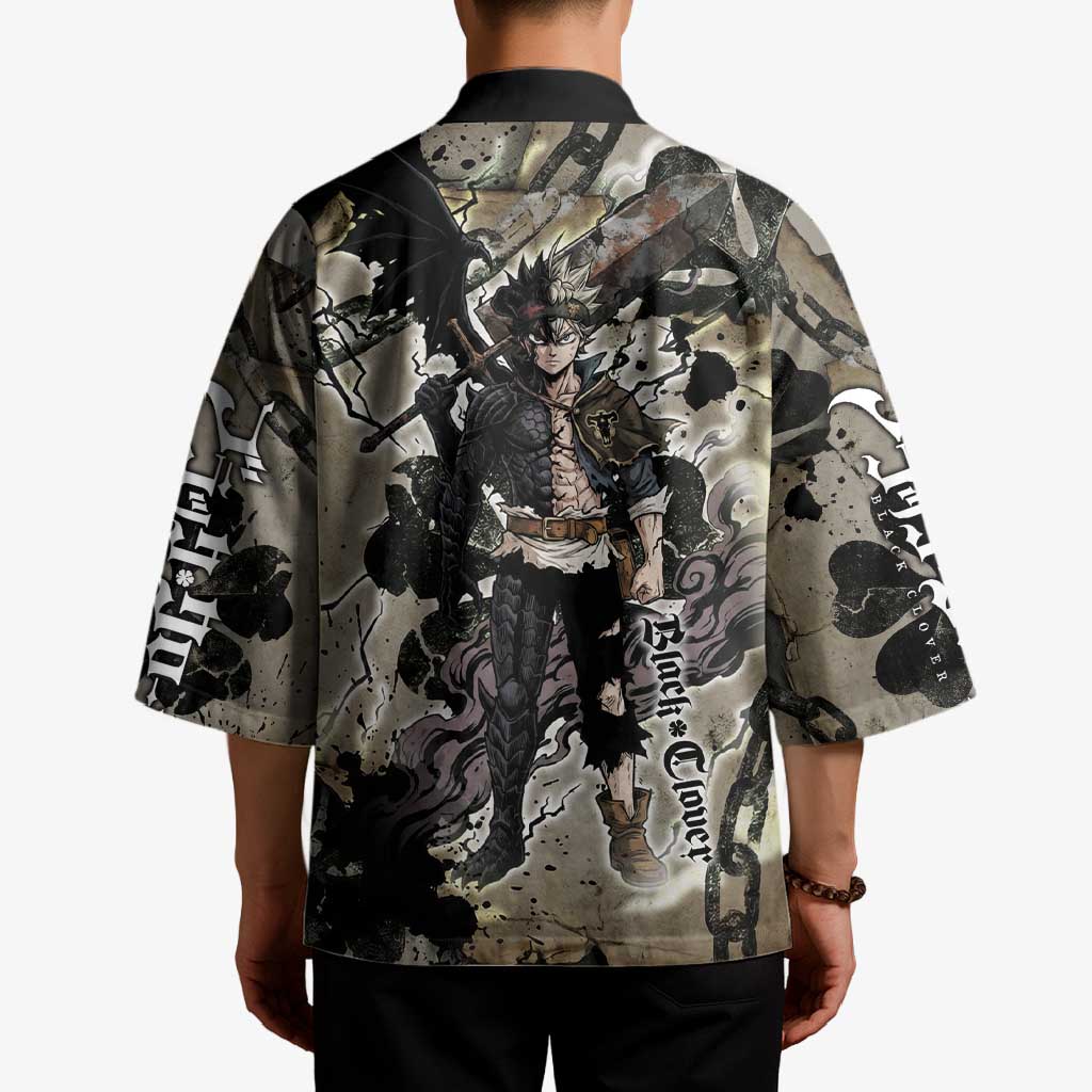 Asta Black Clover Kimono Grunge Anime Style with Gothic Clover Symbolism
