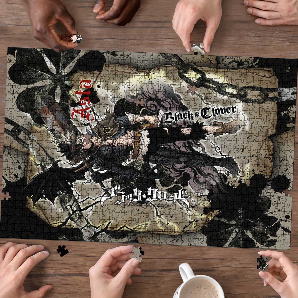 Asta Black Clover Puzzle Grunge Anime Style with Gothic Clover Symbolism