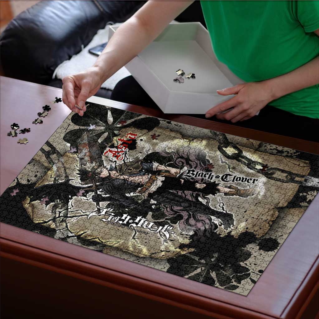 Asta Black Clover Puzzle Grunge Anime Style with Gothic Clover Symbolism