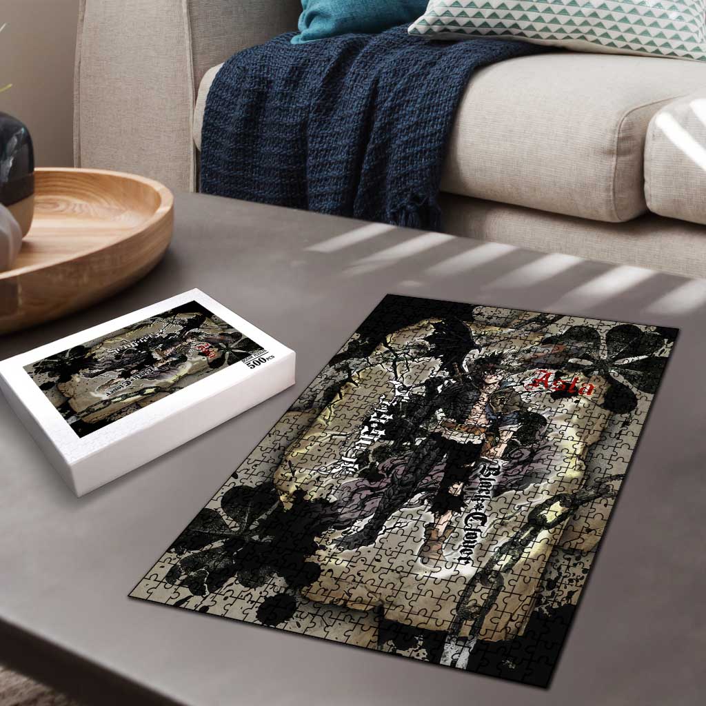 Asta Black Clover Puzzle Grunge Anime Style with Gothic Clover Symbolism
