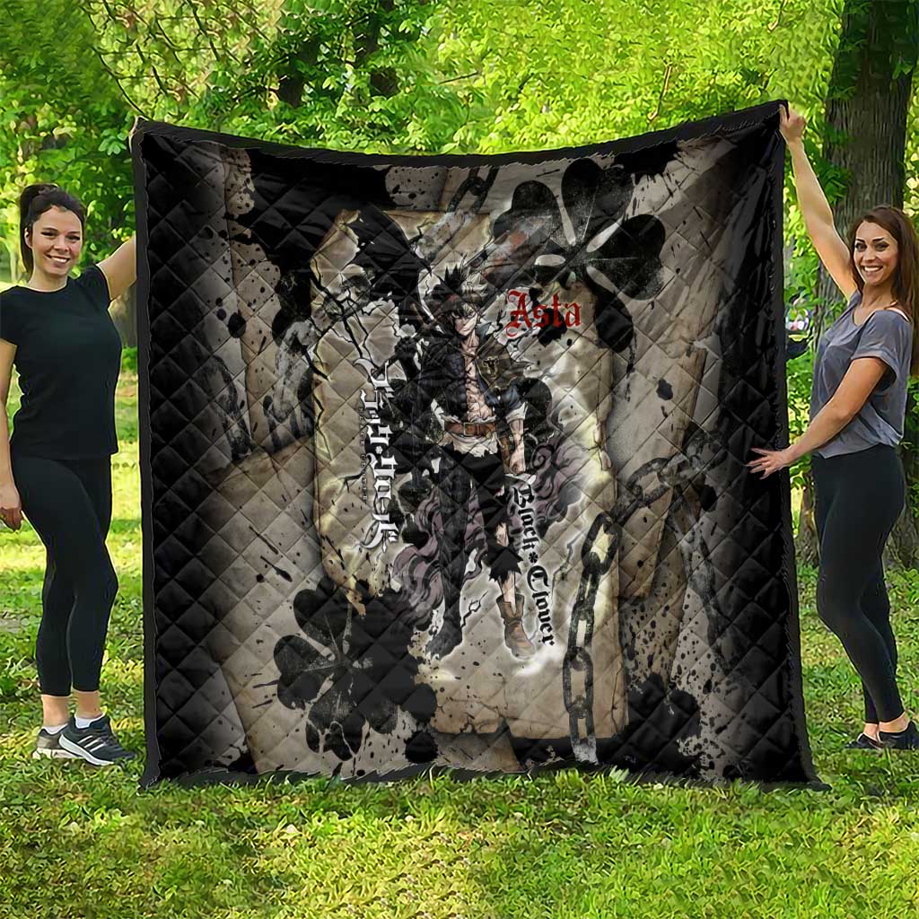 Asta Black Clover Quilt Grunge Anime Style with Gothic Clover Symbolism