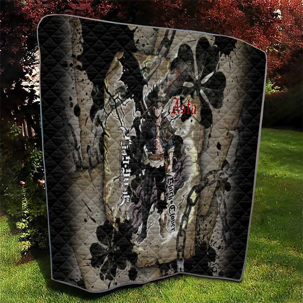 Asta Black Clover Quilt Grunge Anime Style with Gothic Clover Symbolism