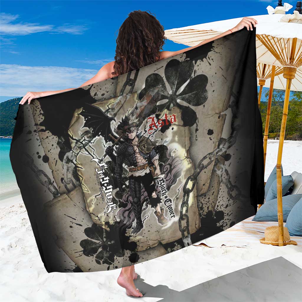 Asta Black Clover Sarong Grunge Anime Style with Gothic Clover Symbolism