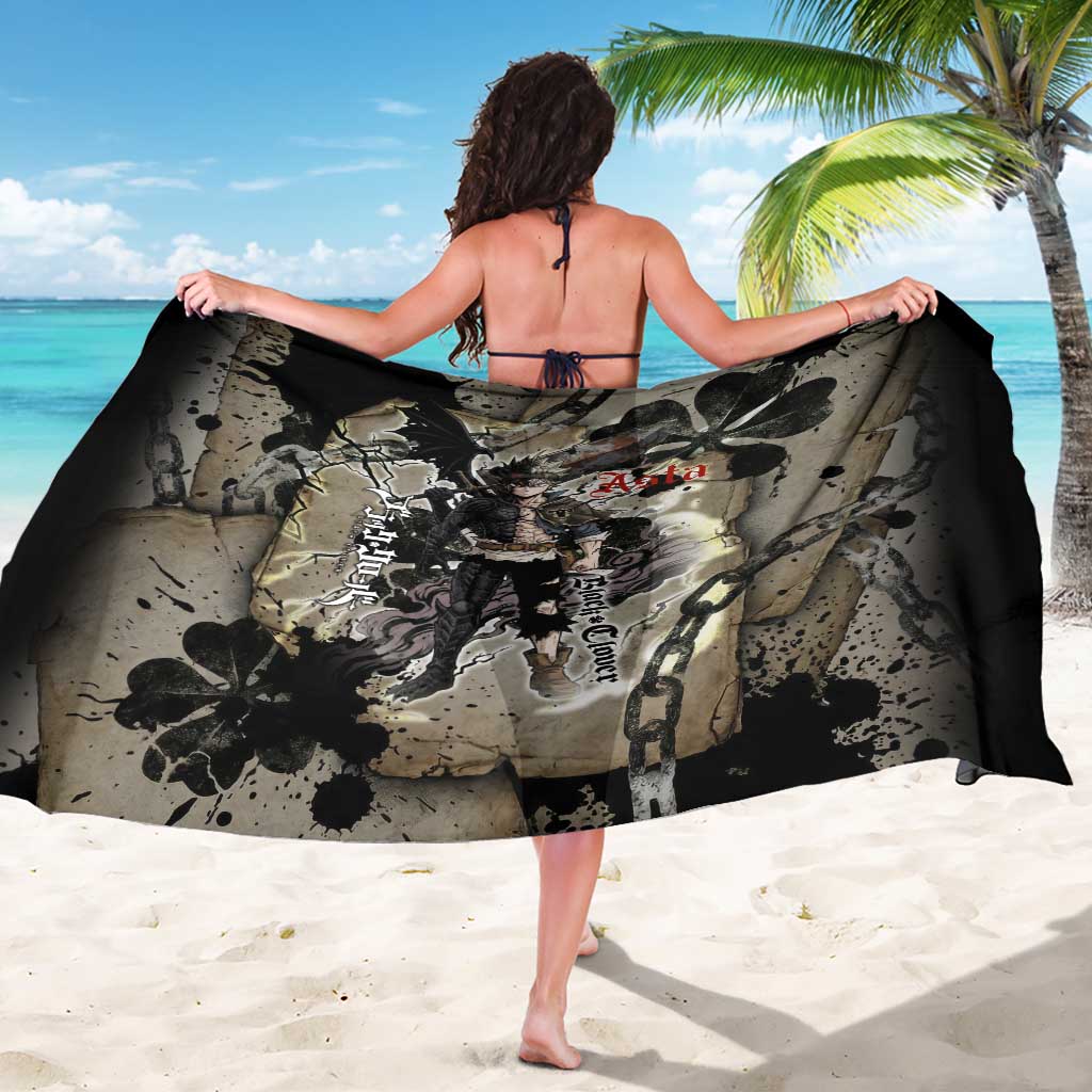 Asta Black Clover Sarong Grunge Anime Style with Gothic Clover Symbolism