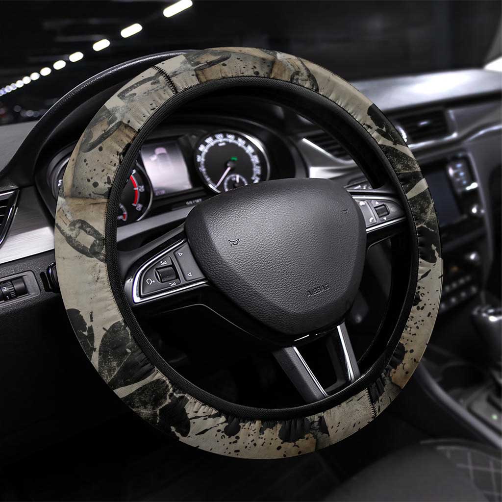Asta Black Clover Steering Wheel Cover Grunge Anime Style with Gothic Clover Symbolism