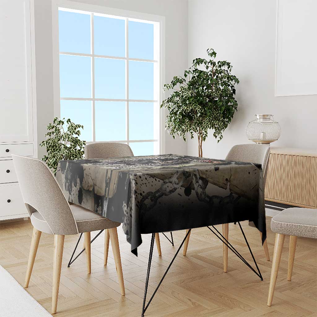 Asta Black Clover Tablecloth Grunge Anime Style with Gothic Clover Symbolism