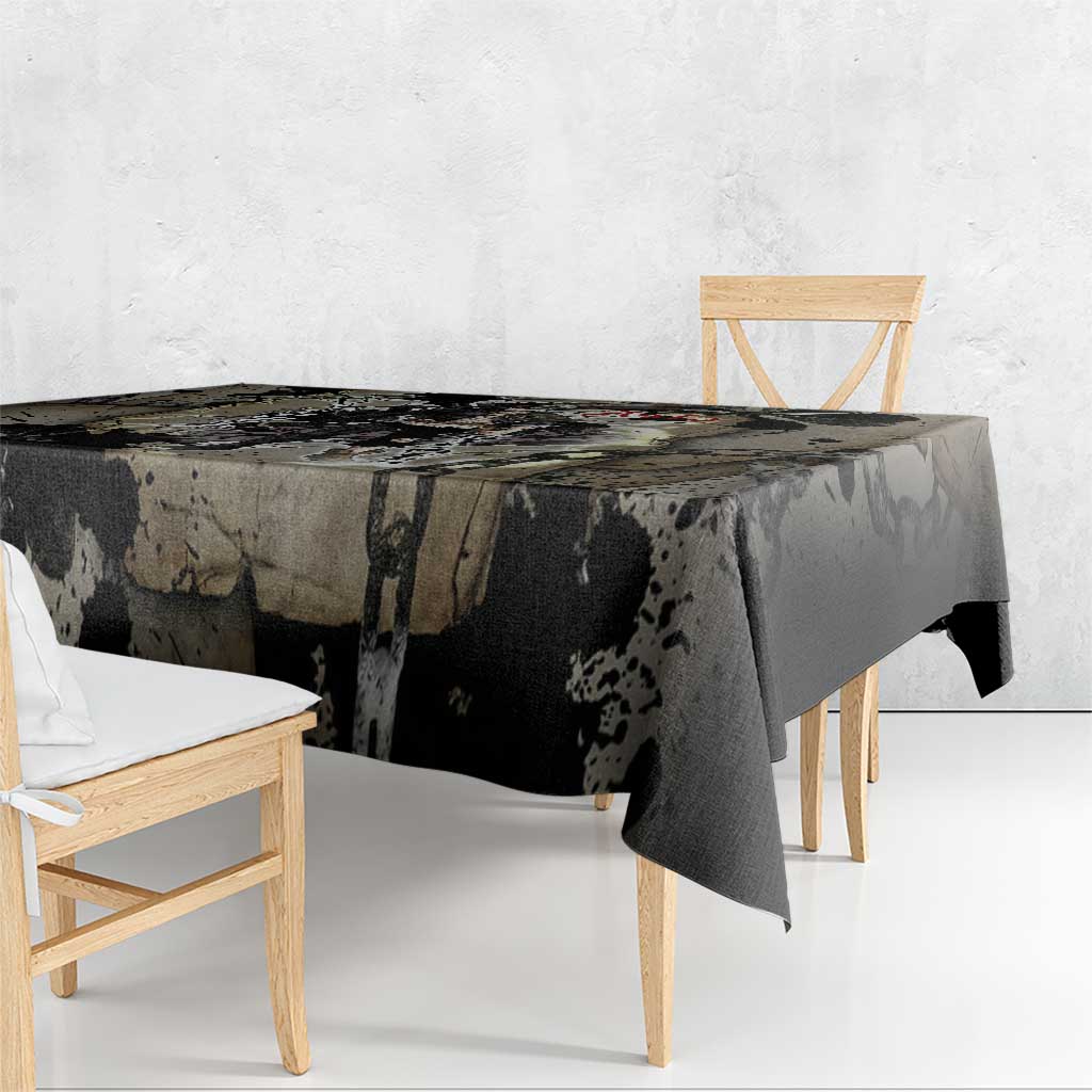Asta Black Clover Tablecloth Grunge Anime Style with Gothic Clover Symbolism