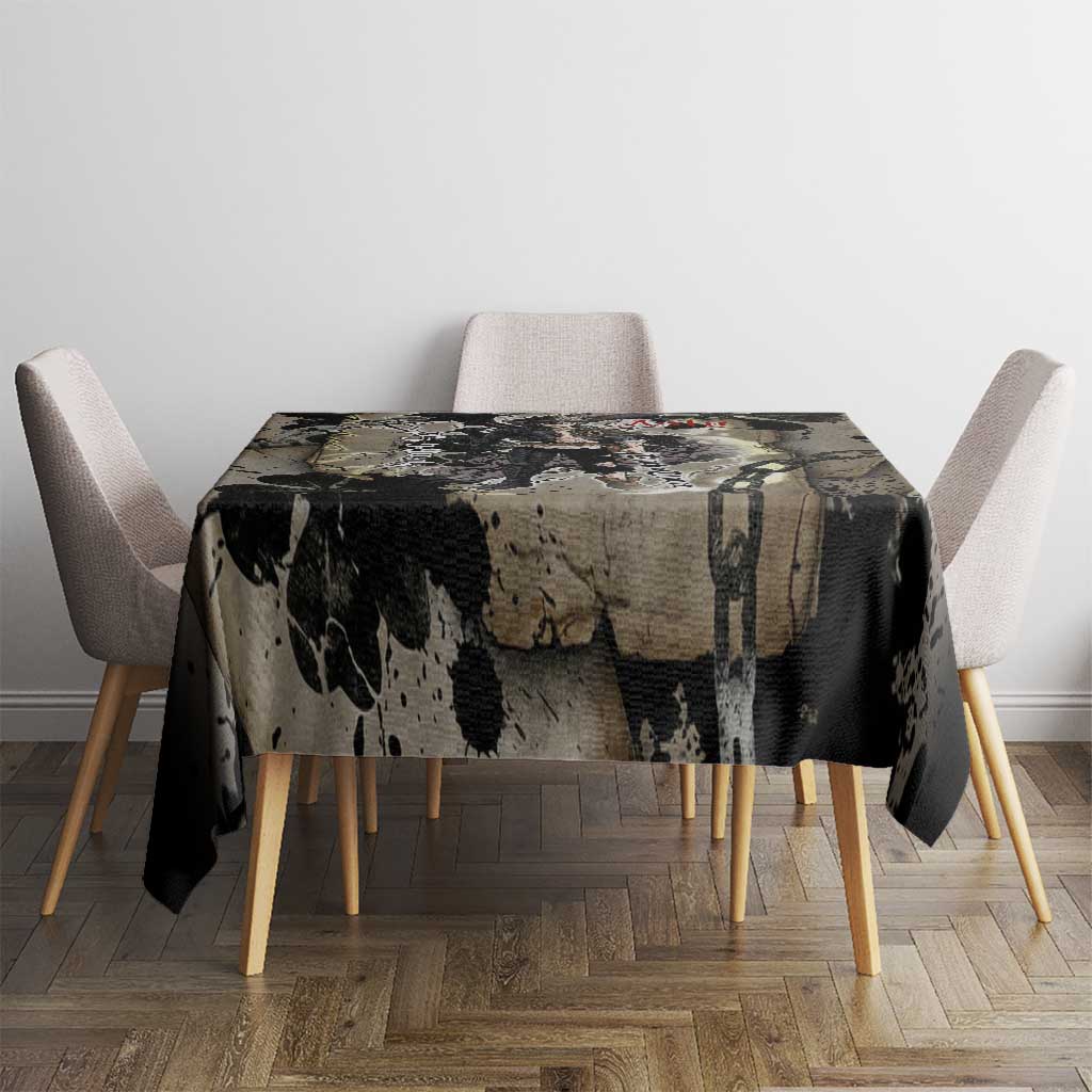 Asta Black Clover Tablecloth Grunge Anime Style with Gothic Clover Symbolism