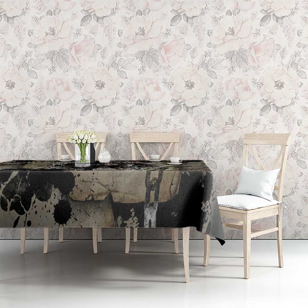 Asta Black Clover Tablecloth Grunge Anime Style with Gothic Clover Symbolism