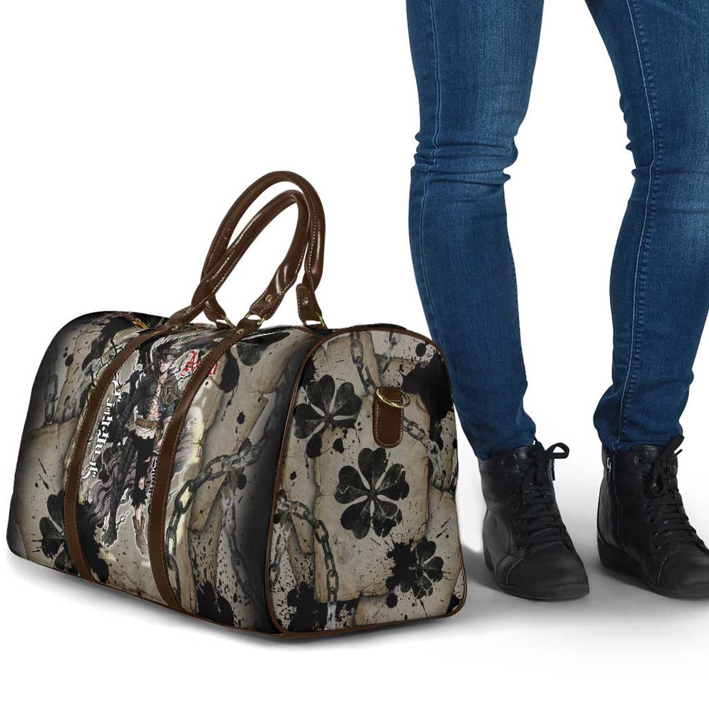 Asta Black Clover Travel Bag Grunge Anime Style with Gothic Clover Symbolism