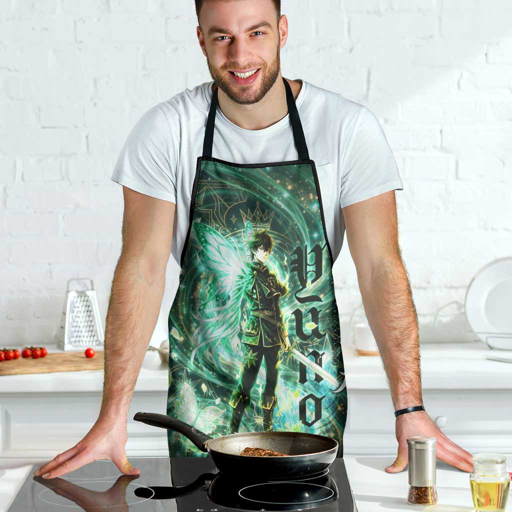 Yuno Black Clover Apron Magical Fantasy Style with Emerald Wind Swirls