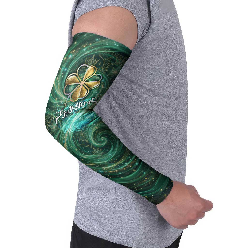 Yuno Black Clover Arm Sleeves Magical Fantasy Style with Emerald Wind Swirls