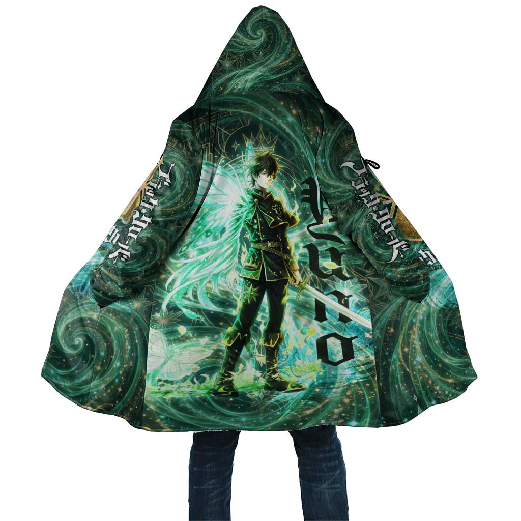 Yuno Black Clover Cloak Magical Fantasy Style with Emerald Wind Swirls