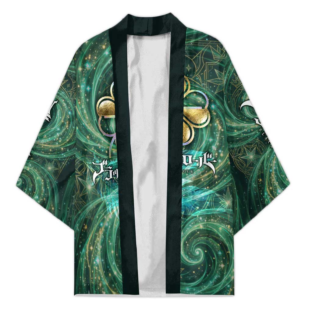Yuno Black Clover Kimono Magical Fantasy Style with Emerald Wind Swirls