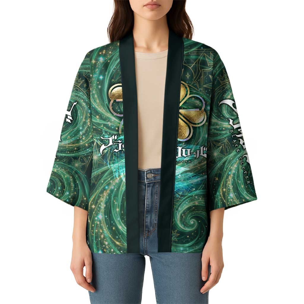Yuno Black Clover Kimono Magical Fantasy Style with Emerald Wind Swirls