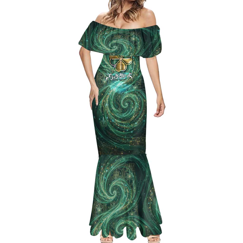 Yuno Black Clover Mermaid Dress Magical Fantasy Style with Emerald Wind Swirls