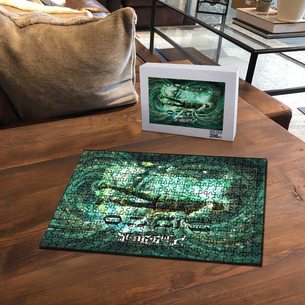 Yuno Black Clover Puzzle Magical Fantasy Style with Emerald Wind Swirls
