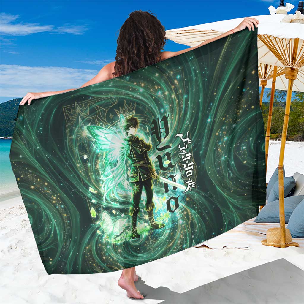 Yuno Black Clover Sarong Magical Fantasy Style with Emerald Wind Swirls