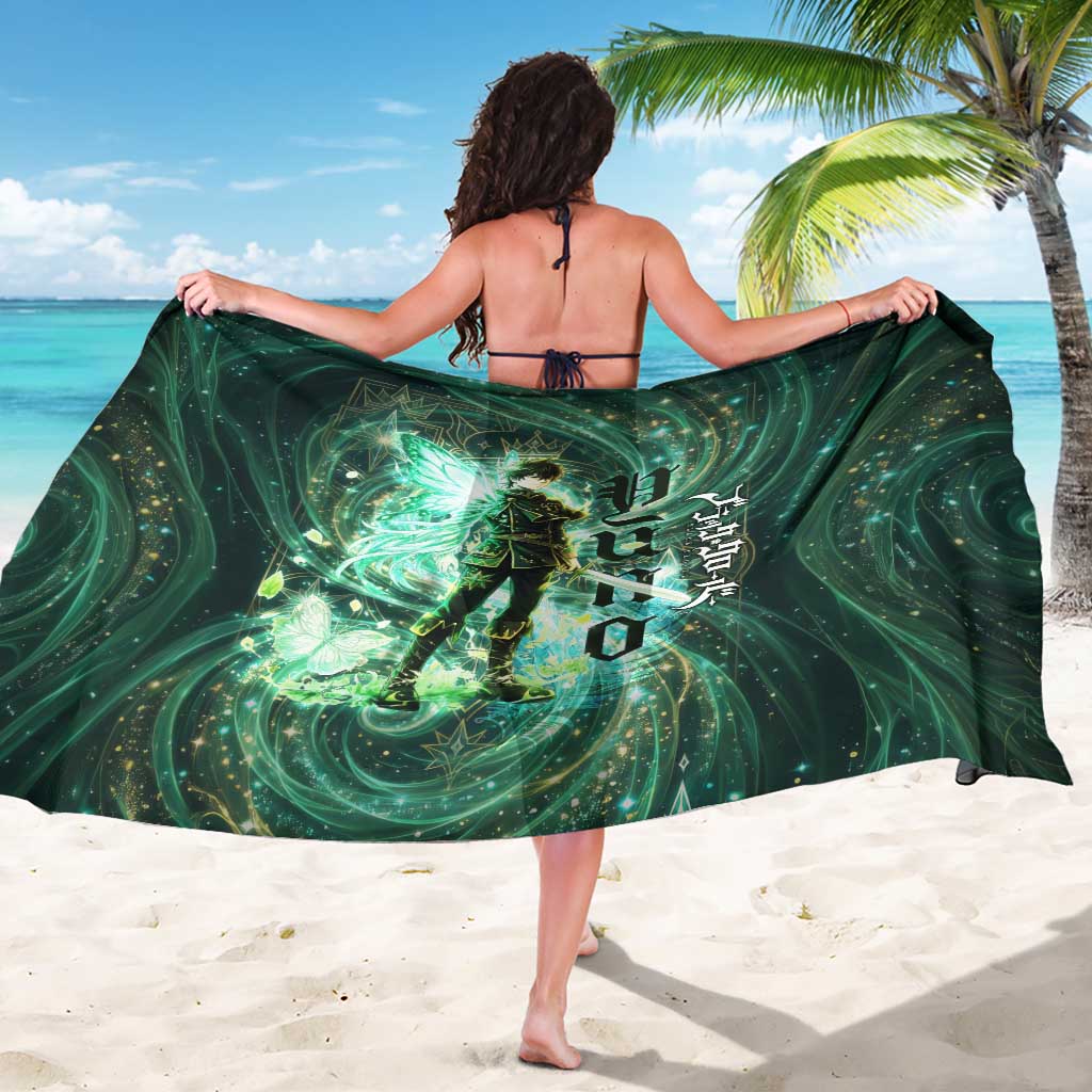 Yuno Black Clover Sarong Magical Fantasy Style with Emerald Wind Swirls