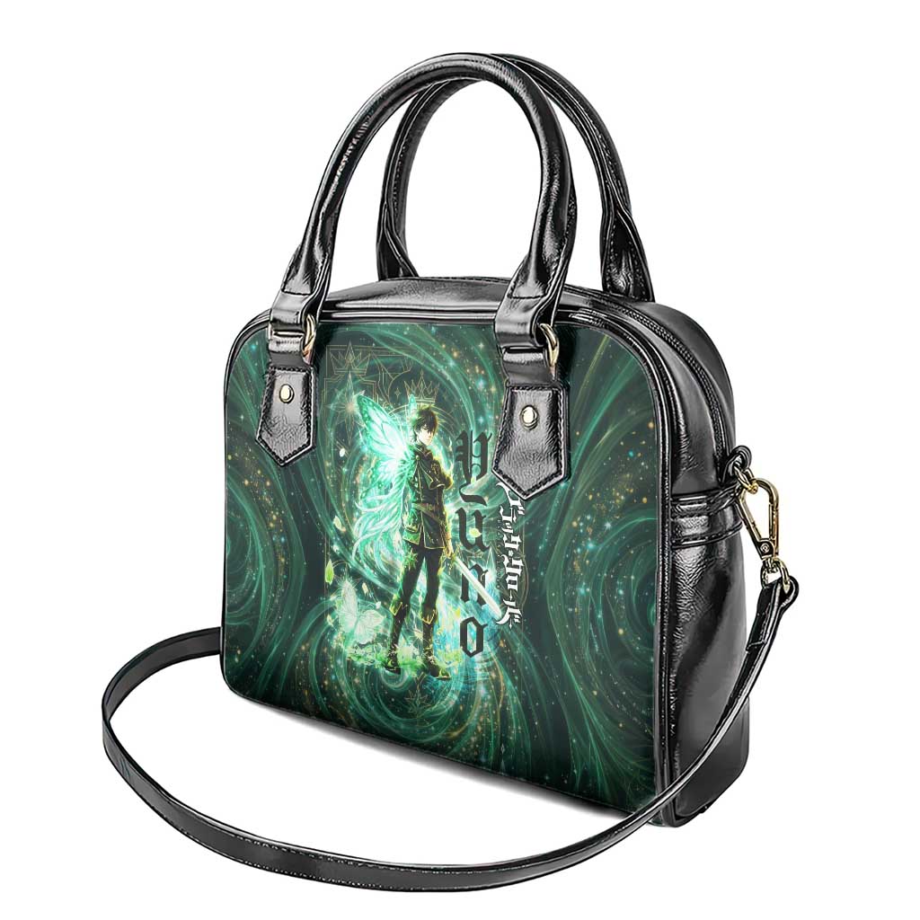 Yuno Black Clover Shoulder Handbag Magical Fantasy Style with Emerald Wind Swirls