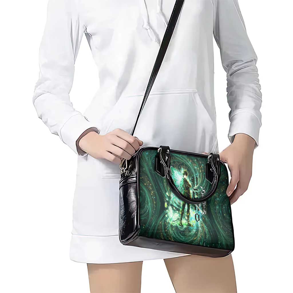 Yuno Black Clover Shoulder Handbag Magical Fantasy Style with Emerald Wind Swirls