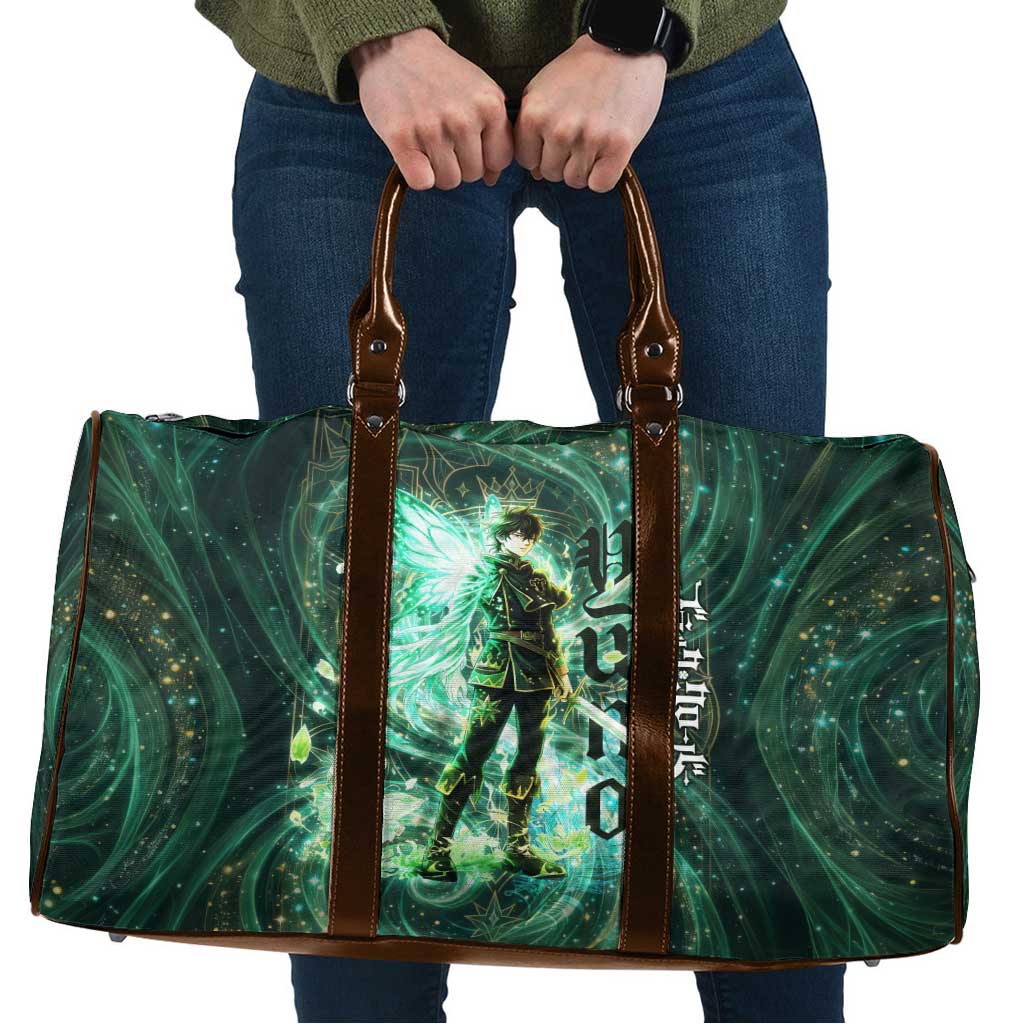 Yuno Black Clover Travel Bag Magical Fantasy Style with Emerald Wind Swirls