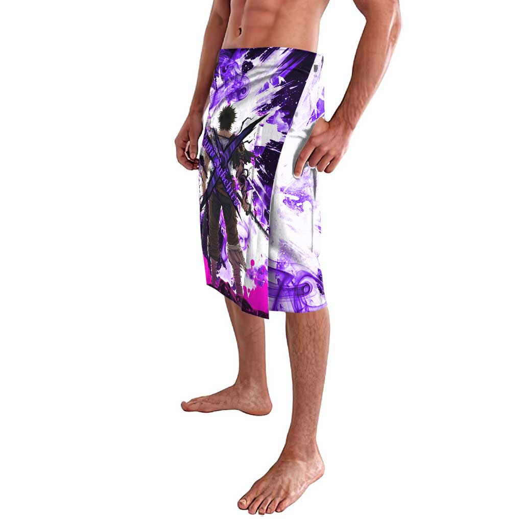 Yami Sukehiro Black Clover Lavalava Dark Magic Anime Style with Purple Smoke and Bull Emblem