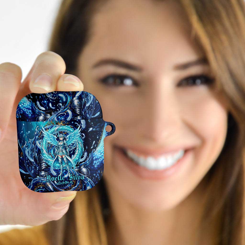 Noelle Silva Black Clover AirPods Case Celestial Armor Anime Style with Oceanic Magic Swirls