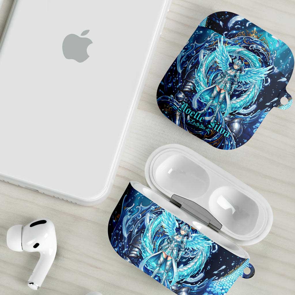 Noelle Silva Black Clover AirPods Case Celestial Armor Anime Style with Oceanic Magic Swirls