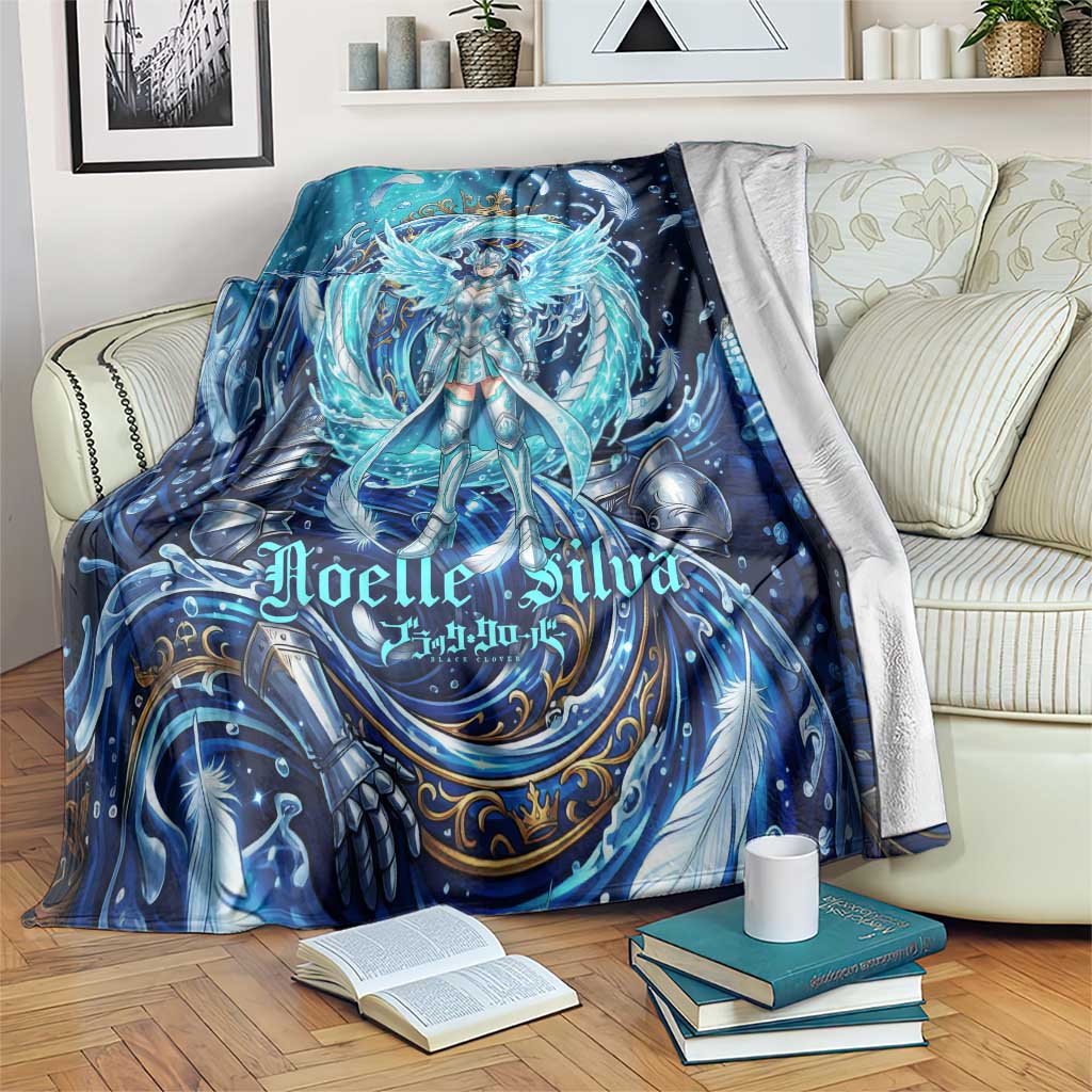 Noelle Silva Black Clover Blanket Celestial Armor Anime Style with Oceanic Magic Swirls
