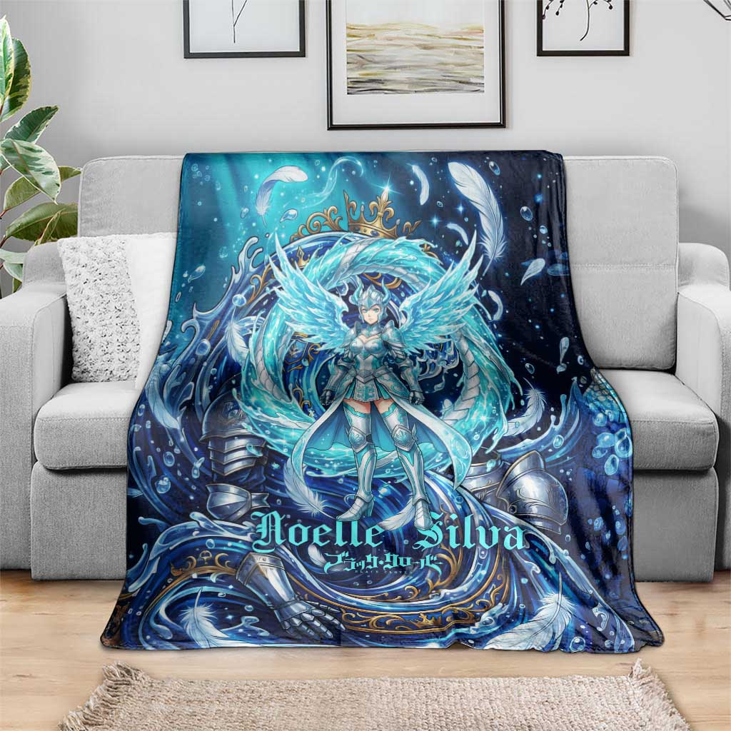 Noelle Silva Black Clover Blanket Celestial Armor Anime Style with Oceanic Magic Swirls